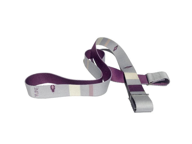 Load image into Gallery viewer, Yune Yoga - Suzy Yoga Strap – Grey Stretching Strap w/ Metal Buckles | Yune Yoga