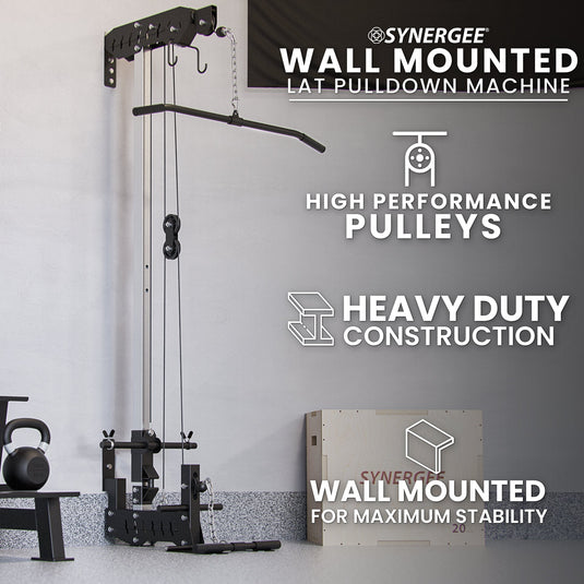 Synergee - Wall Mounted Lat Pulley Machine