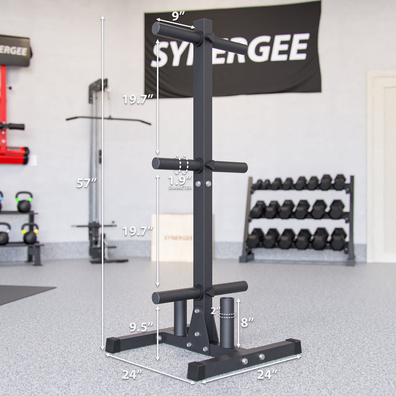 Load image into Gallery viewer, Synergee - Olympic Weight Plate & Barbell Holder