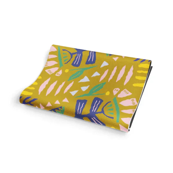 Load image into Gallery viewer, Yune Yoga - Yoga Mat | 6mm Thick | Tan | Non-Slip | Eco Friendly | Leah Duncan Hamsa