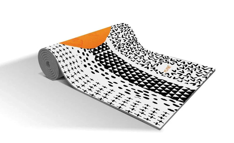 Load image into Gallery viewer, Yune Yoga - Yoga Mat | 6mm Thick | Black White | Non-Slip | Eco Friendly | Yune Yoga | Bowie