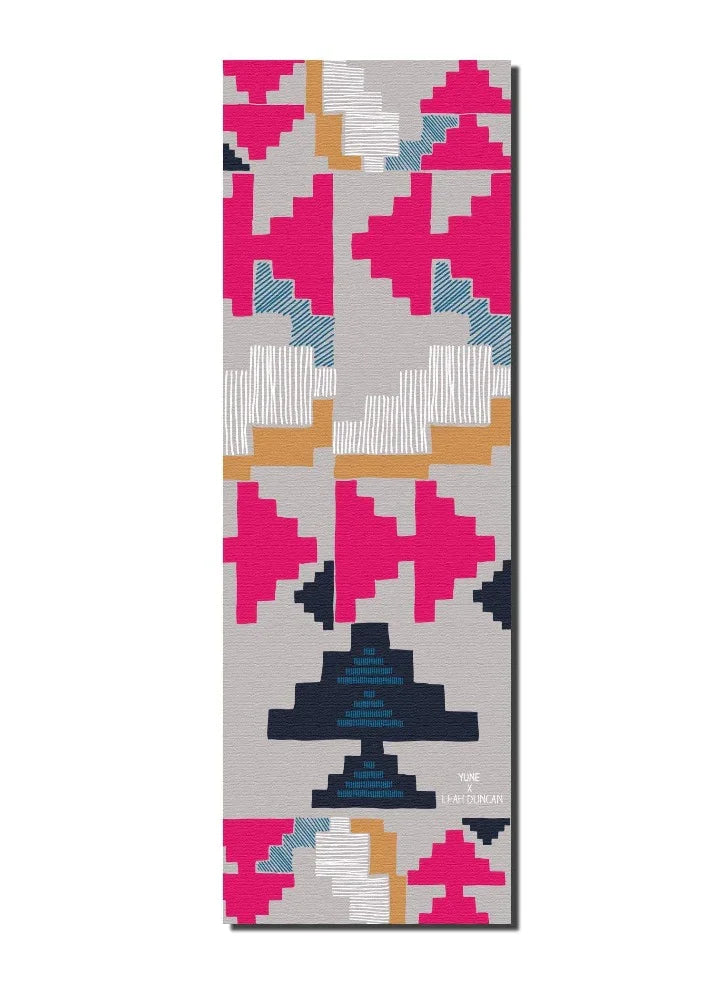 Load image into Gallery viewer, Yune Yoga - Yoga Mat | 6mm Thick | Pink| Non-Slip | Eco Friendly | Yune Yoga | Leah Duncan Geo