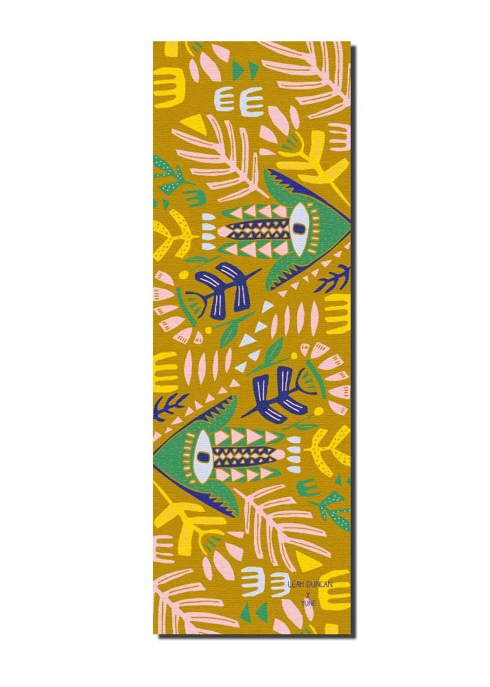 Load image into Gallery viewer, Yune Yoga - Yoga Mat | 6mm Thick | Tan | Non-Slip | Eco Friendly | Leah Duncan Hamsa