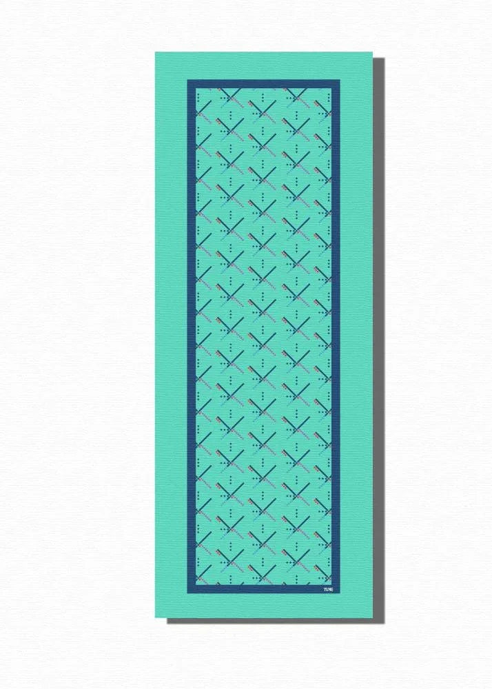 Load image into Gallery viewer, Yune Yoga - Yoga Mat | 6mm Thick | Turquoise | Non-Slip | Eco Friendly | Yune Yoga | PDX Carpet