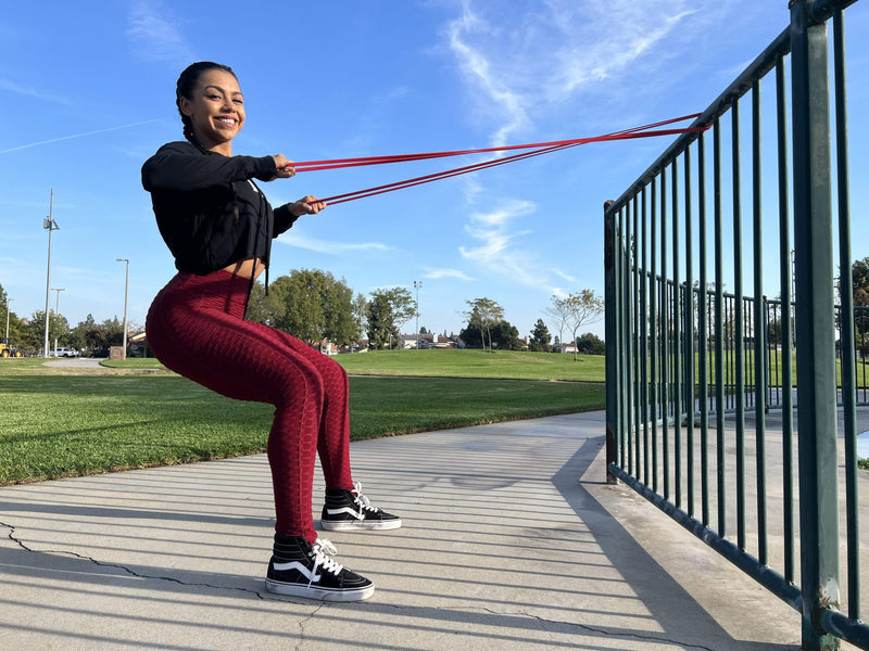 Load image into Gallery viewer, The X Bands - 1/2" Wide Red 30lb Resistance Loop Workout Band - Good for stretching or upper body exercises