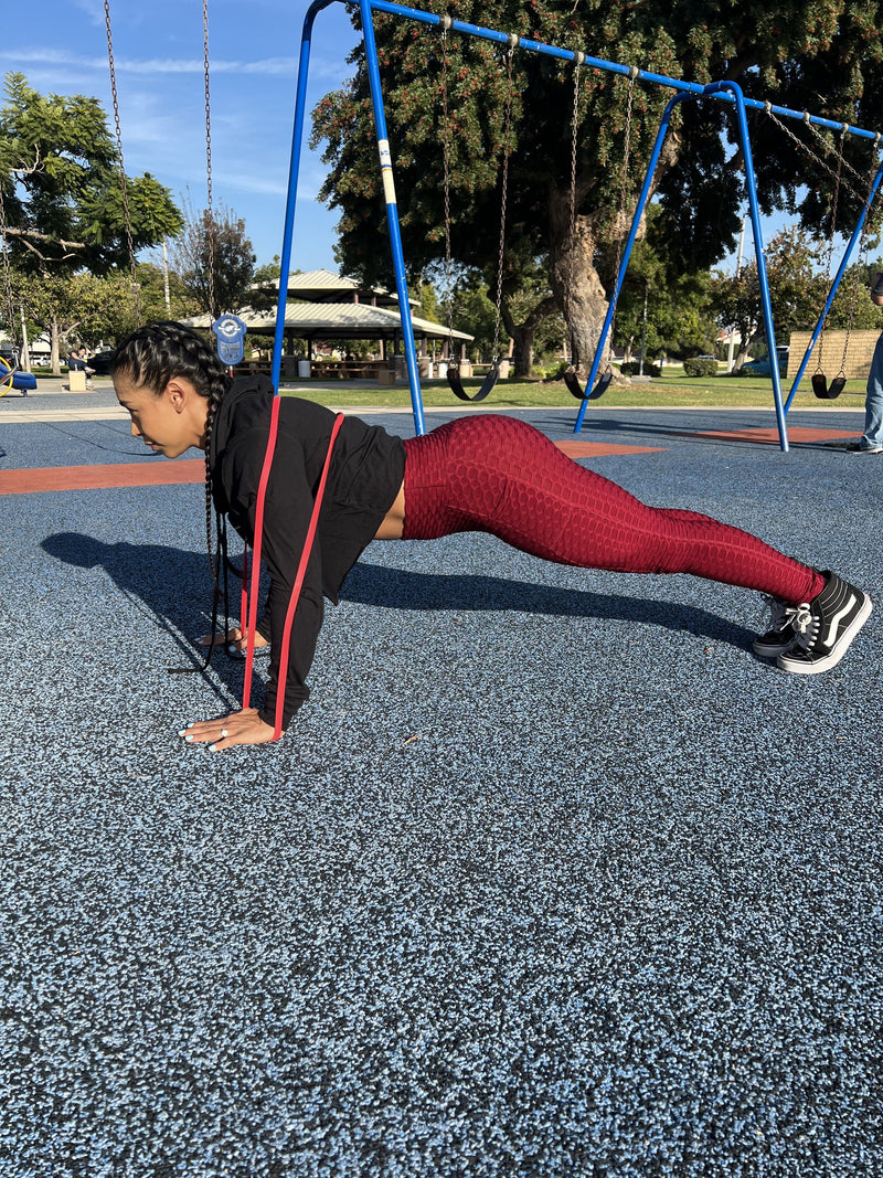 Load image into Gallery viewer, The X Bands - 1/2" Wide Red 30lb Resistance Loop Workout Band - Good for stretching or upper body exercises