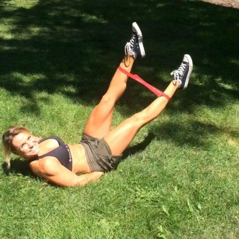 Load image into Gallery viewer, The X Bands - 12" Leg and Booty Building Resistance Bands Deluxe Full Set of 5. 15lbs-80 lbs.