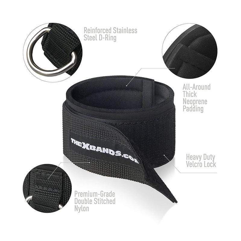 Load image into Gallery viewer, The X Bands - Ankle Straps for Cable Machines - For Legs, Glutes, Abs, and Hip Workouts