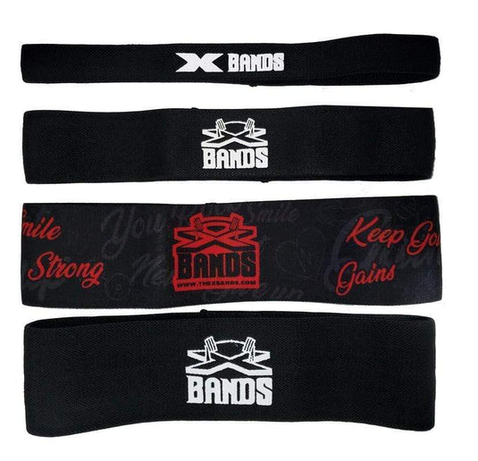 The X Bands - Set of 4 Fabric Booty Building Bands with Guide Book