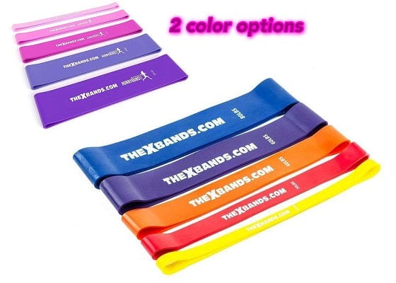 Load image into Gallery viewer, The X Bands - 12" Leg and Booty Building Resistance Bands Deluxe Full Set of 5. 15lbs-80 lbs