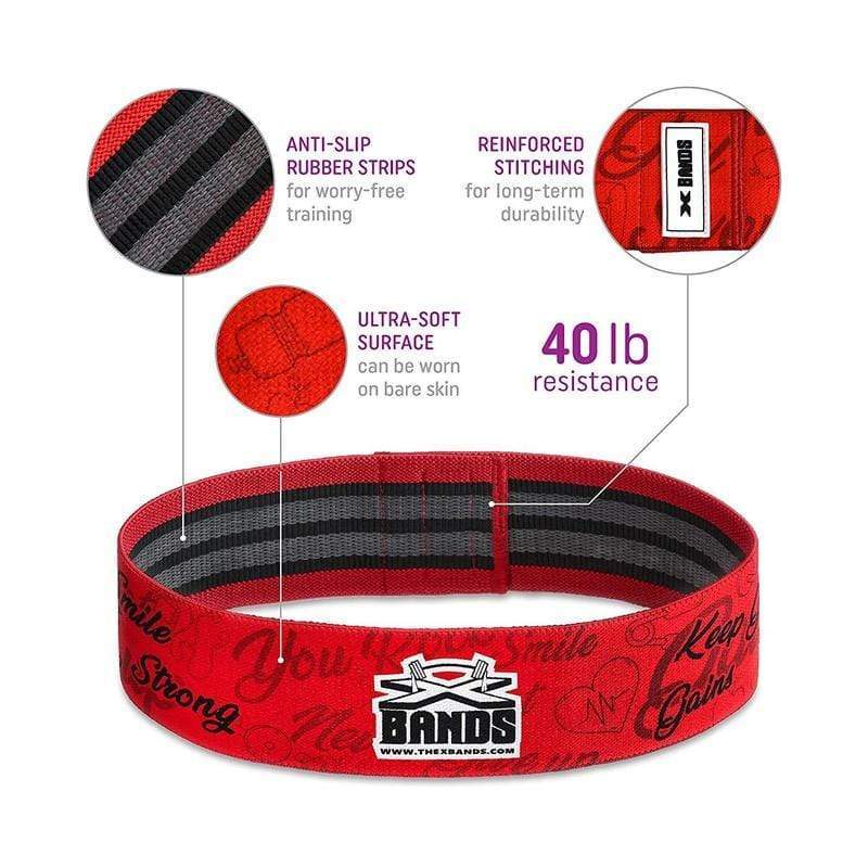 Load image into Gallery viewer, The X Bands - 3" Fabric Non-Slip Workout Booty Building Band Level 3