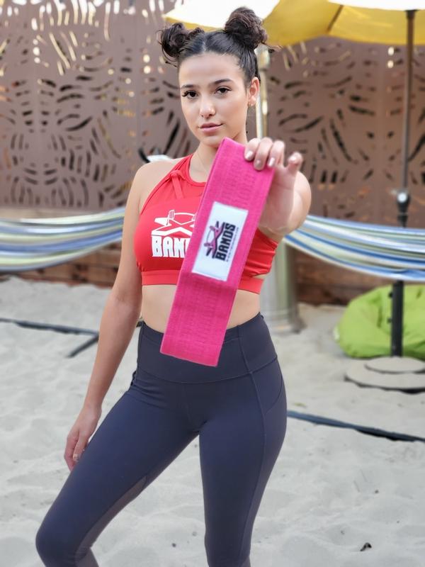 Load image into Gallery viewer, The X Bands - Set of 4 Fabric Booty Building Bands with Guide Book