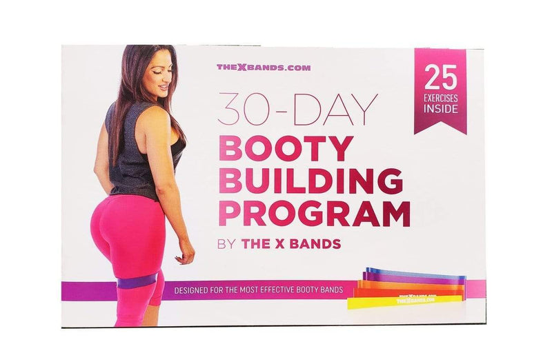 Load image into Gallery viewer, The X Bands - Set of 4 Fabric Booty Building Bands with Guide Book