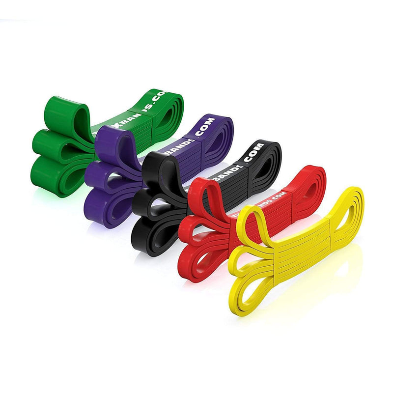 Load image into Gallery viewer, The X Bands - Set of 5 Resistance Loop Workout Bands - Gym and Home Exercise Bands