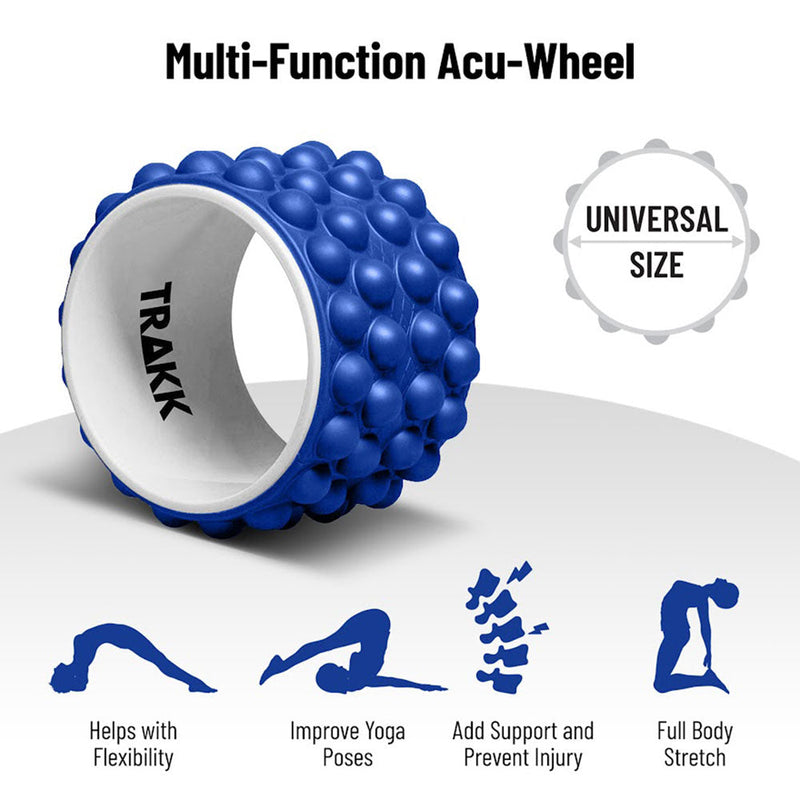 Load image into Gallery viewer, TRAKK ACCU-WHEEL Foam Roller Recovery Wheel for Full Body Pain Relief, Blue