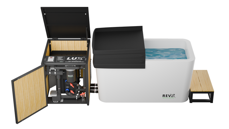 Load image into Gallery viewer, RevX Wellness - RevX Acrylic X Tub Cold Plunge + LUX High Performance Chiller and Filtration System