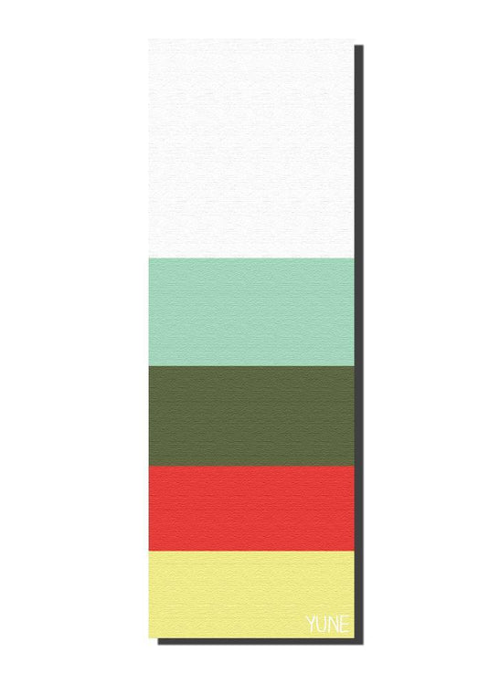 Yune Yoga - Yoga Mat | 6mm Thick | Multi Color Striped | Non-Slip | Eco Friendly | Yune Yoga | Trestles