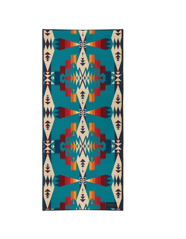 Load image into Gallery viewer, Yune Yoga - Yoga Towel | Lightweight | Turquoise | Silicon Non Slip Nubs | Microfiber | Yune Yoga | Tucson Turquoise