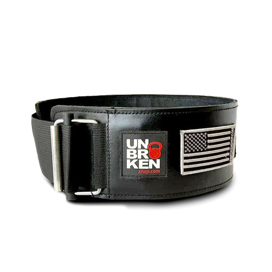 Unbrockenshop - Weightlifting Leather Belt Black