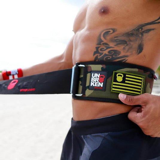 Unbrockenshop - Weightlifting Nylon Belt Camo