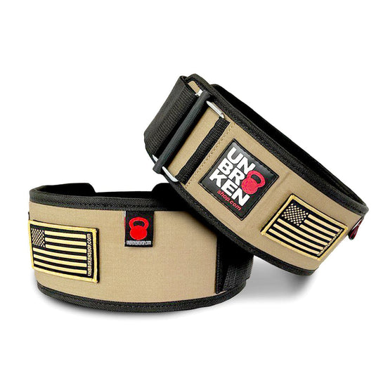 Unbrockenshop - Weightlifting Nylon Belt Tan