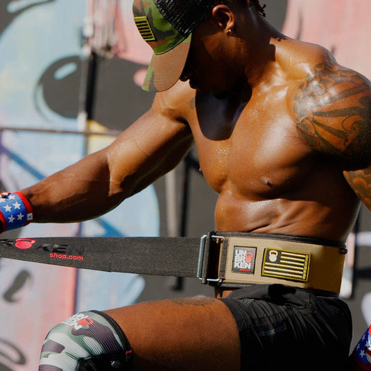 Unbrockenshop - Weightlifting Nylon Belt Tan