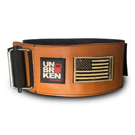 Unbrockenshop - Weightlifting Leather Soft Belt Brown