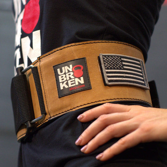 Unbrockenshop - Weightlifting Leather Soft Belt Brown