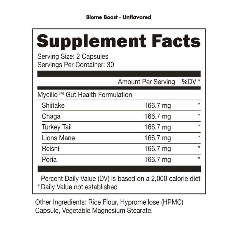 Load image into Gallery viewer, Biome Boost supplement facts