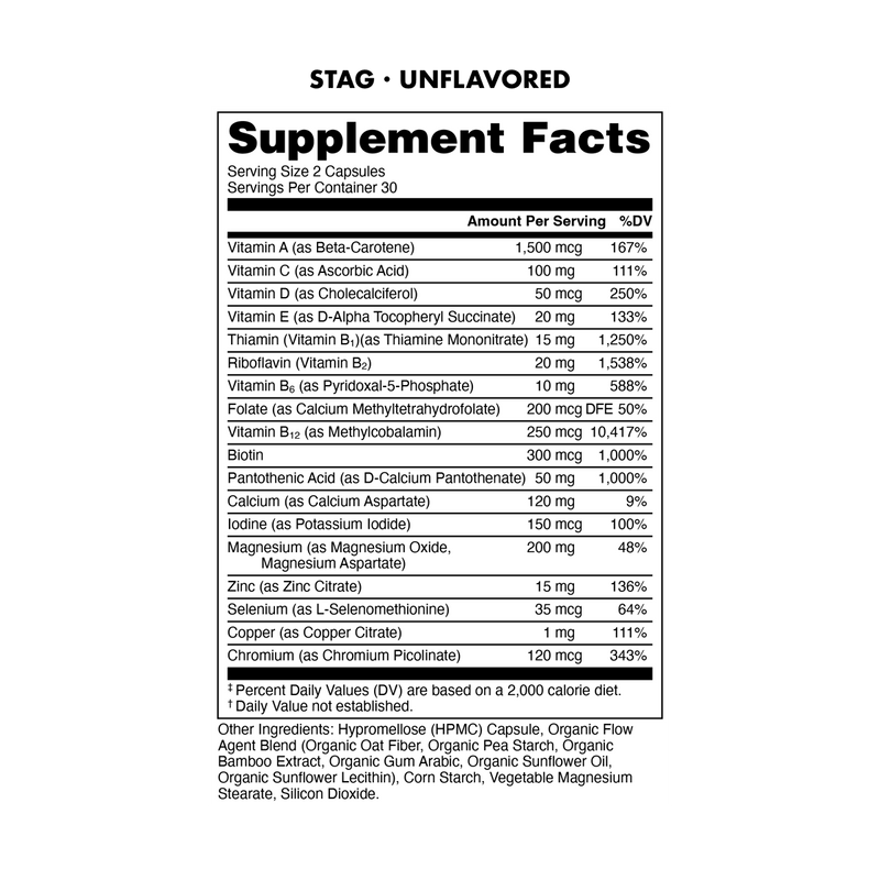 Load image into Gallery viewer, Bucked Up Stag - Supplement Facts Panel