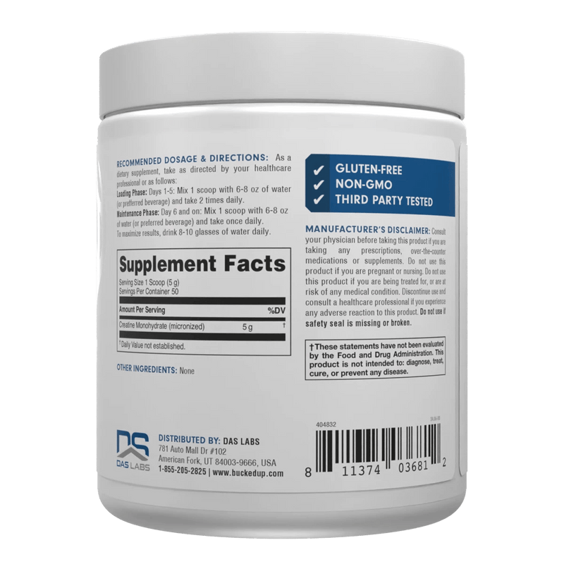Load image into Gallery viewer, Bucked Up Creatine Monohydrate - Back