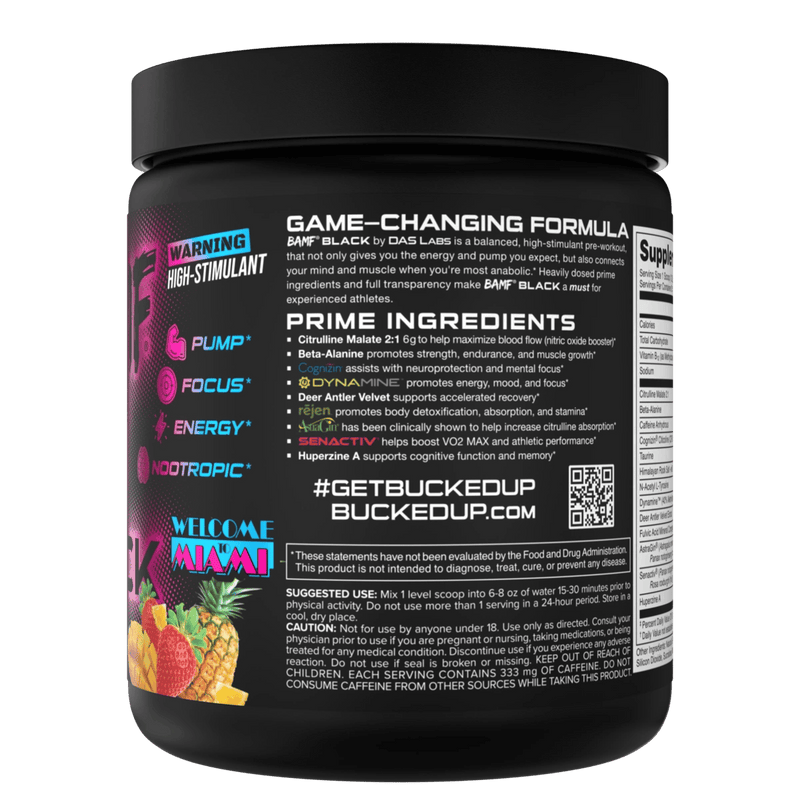 Load image into Gallery viewer, Bucked Up - BAMF BLACK Nootropic Pre-Workout