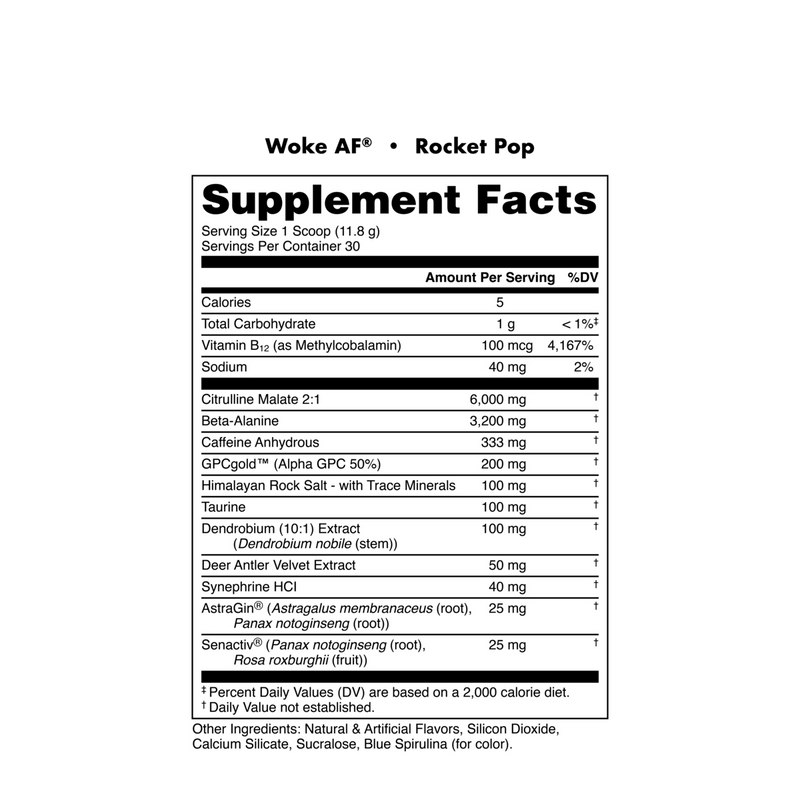Load image into Gallery viewer, Bucked Up - Woke AF supplement facts