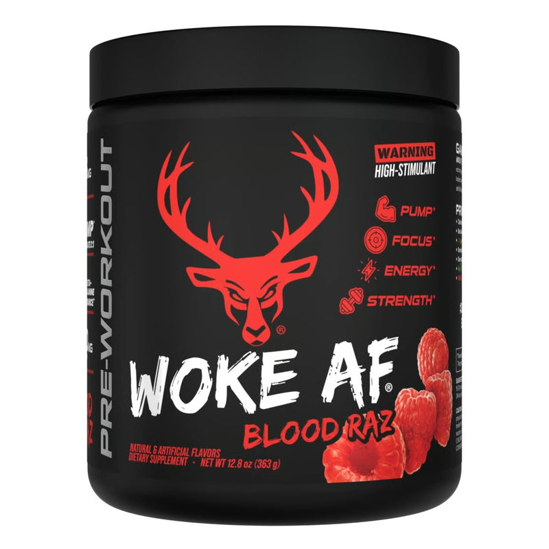 Load image into Gallery viewer, Bucked Up - Woke AF - High Stimulant Pre-Workout - Blood Raz