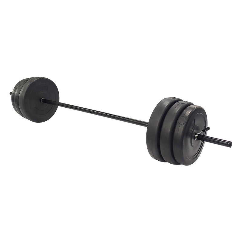 Load image into Gallery viewer, BalanceFrom Fitness - Home Gym Steel Barbell Vinyl Weight Lifting Set, 100 Pounds