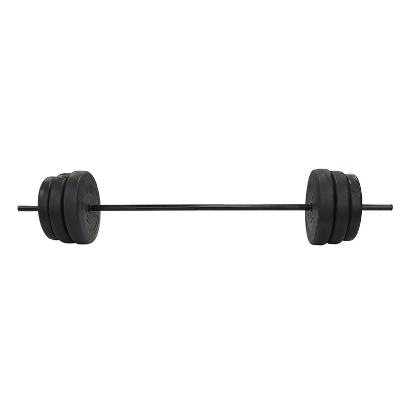 Load image into Gallery viewer, BalanceFrom Fitness - Home Gym Steel Barbell Vinyl Weight Lifting Set, 100 Pounds