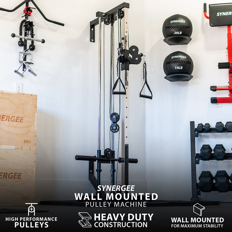 Load image into Gallery viewer, Synergee - Wall Mounted Adjustable Dual Pulley Machine
