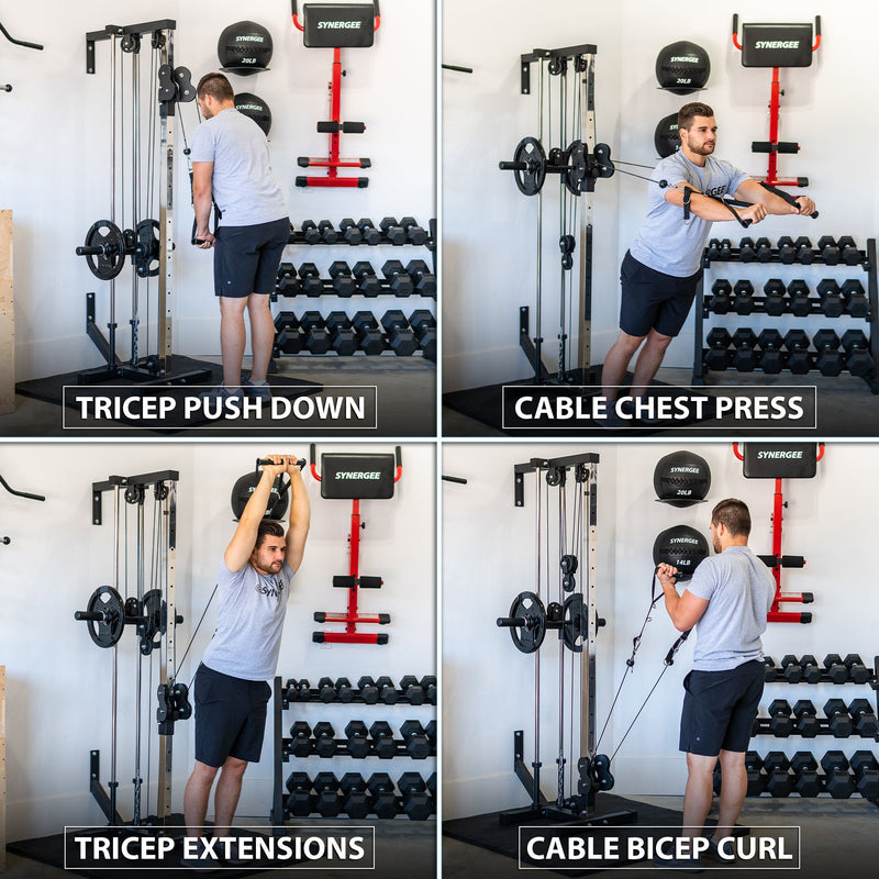 Load image into Gallery viewer, Synergee - Wall Mounted Adjustable Dual Pulley Machine