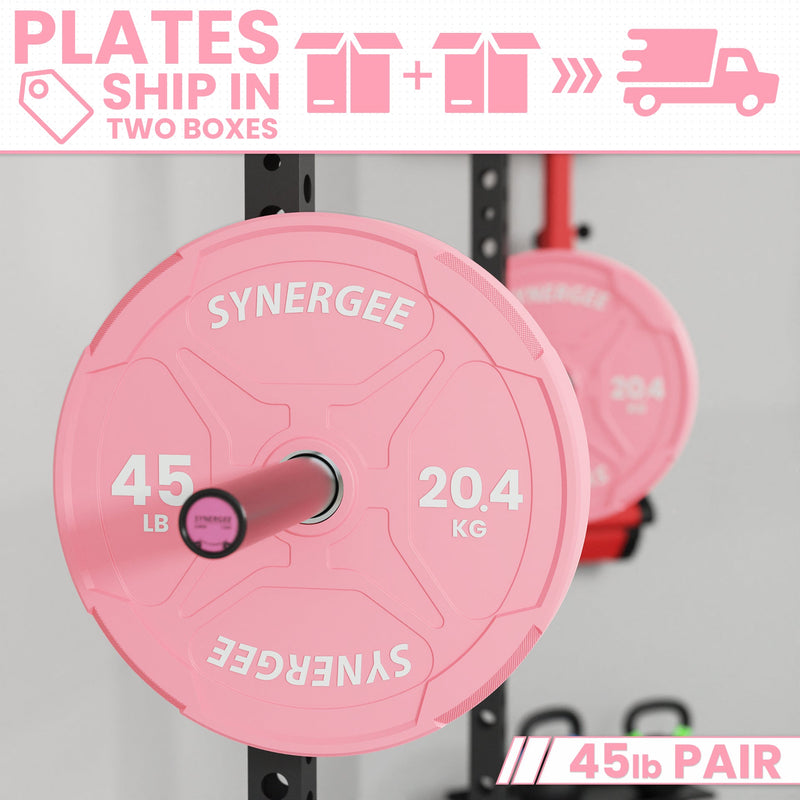 Load image into Gallery viewer, Synergee - Synergee Pink EZ Grip Bumper Plates