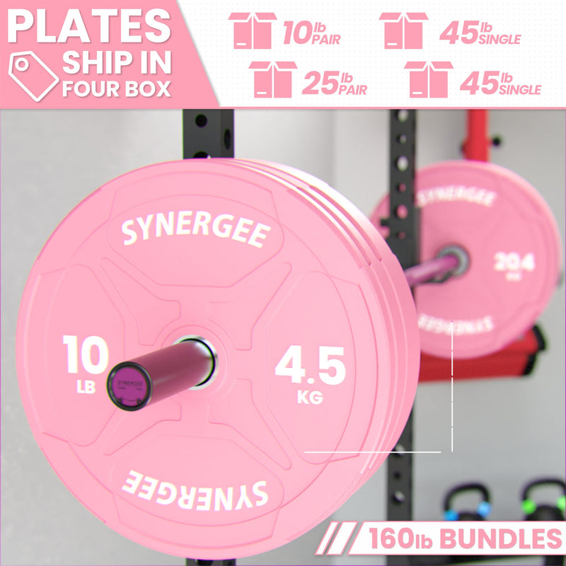 Load image into Gallery viewer, Synergee - Synergee Pink EZ Grip Bumper Plates