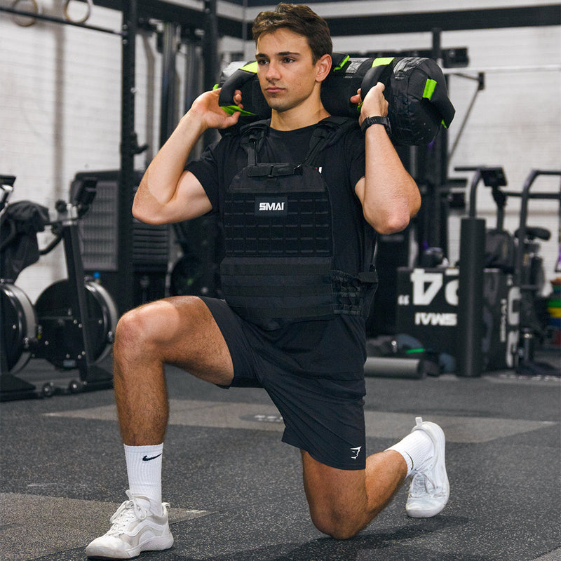 Load image into Gallery viewer, SMAI - Adjustable Weighted Vest with 5.5, 11, and 16.5 LB Plate Pairs