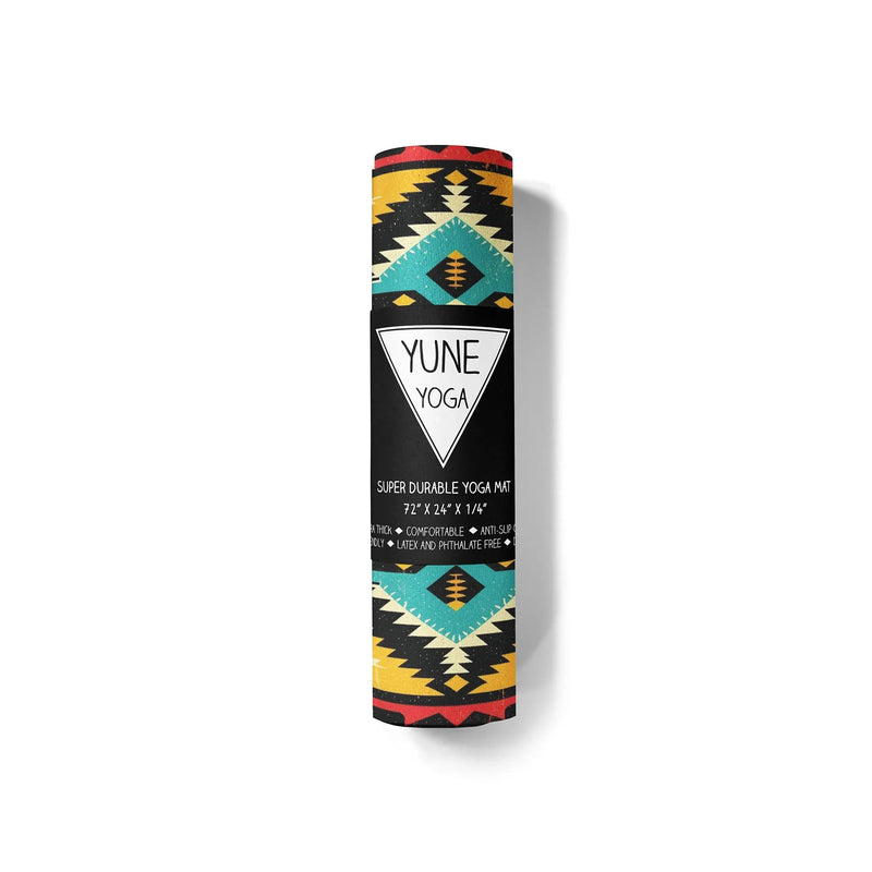 Load image into Gallery viewer, Yune Yoga - Wolfs Eye Yoga Mat – 6 mm Extra Thick, Double-Sided Non-Slip, Eco-Friendly PER with UV-Printed Design | Yune Yoga