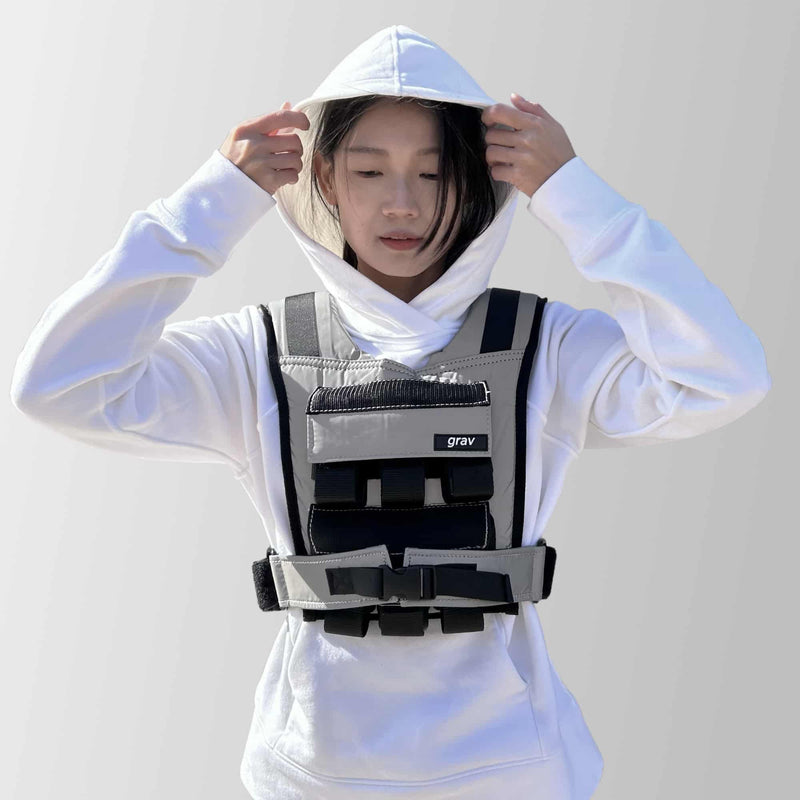 Load image into Gallery viewer, Gravgear - Grav Weight Vest 28lb - Reflective Grey