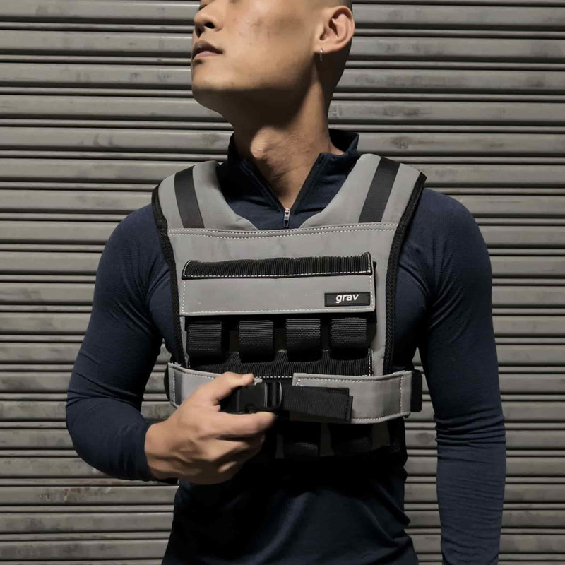 Load image into Gallery viewer, Gravgear - Grav Weight Vest 37lb - Reflective Grey