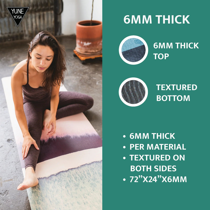 Load image into Gallery viewer, Yune Yoga - Jerome Lake Yoga Mat – 6 mm Extra Thick, Double-Sided Non-Slip, Eco-Friendly PER with Deep Blue Water Design | Yune Yoga