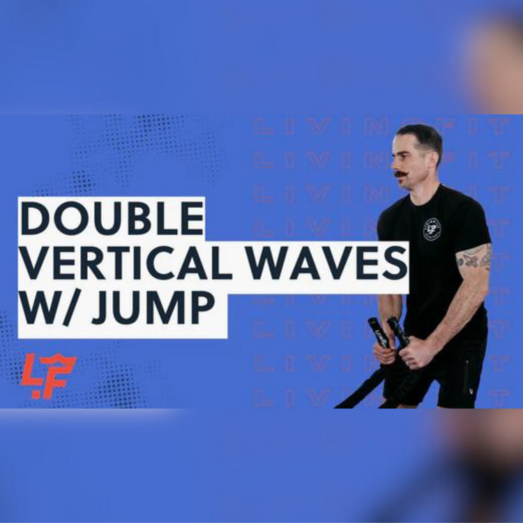  Double Vertical Waves with Jump Battle Rope