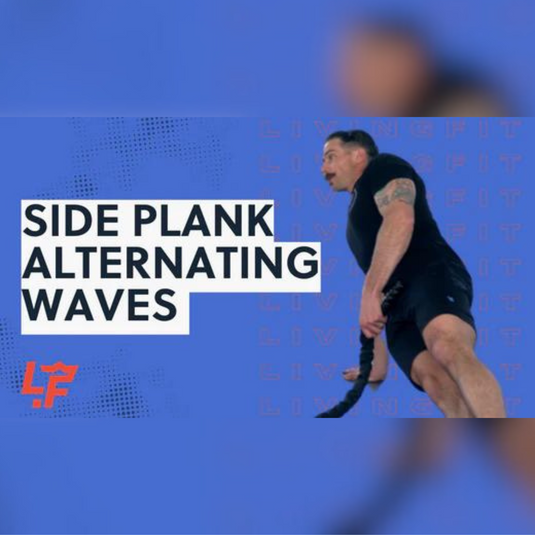 Side Plank Vertical Waves with Battle Rope