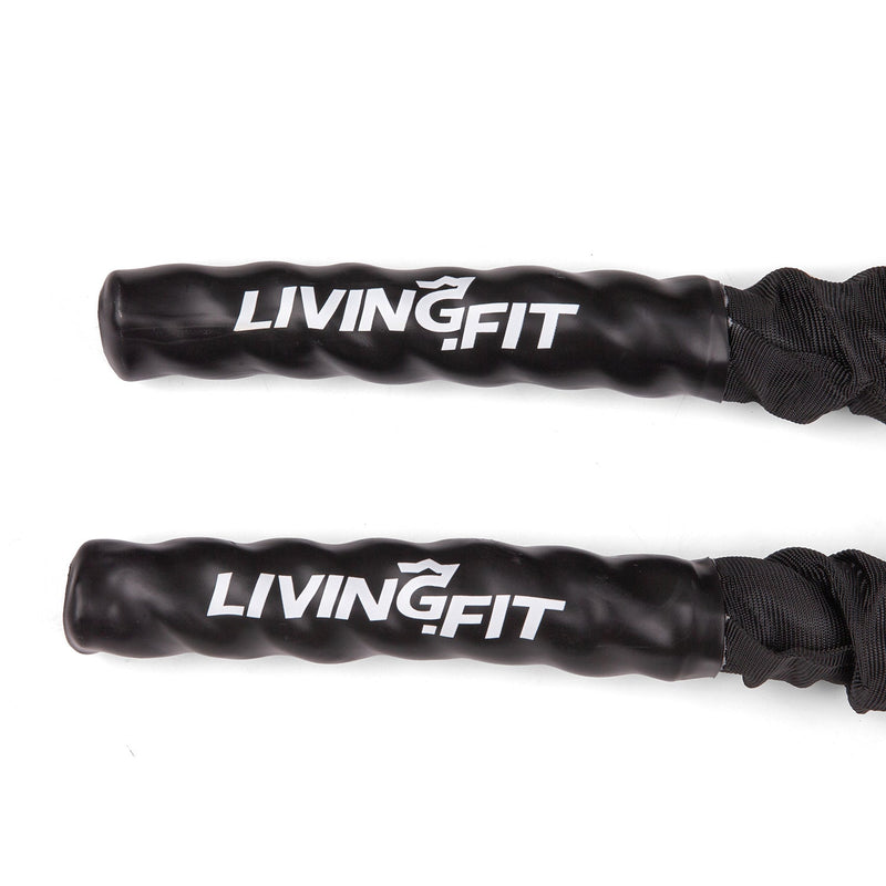 Load image into Gallery viewer, Living.Fit - Battle Ropes - Canvas Covered - 1.5 Inch Diameter
