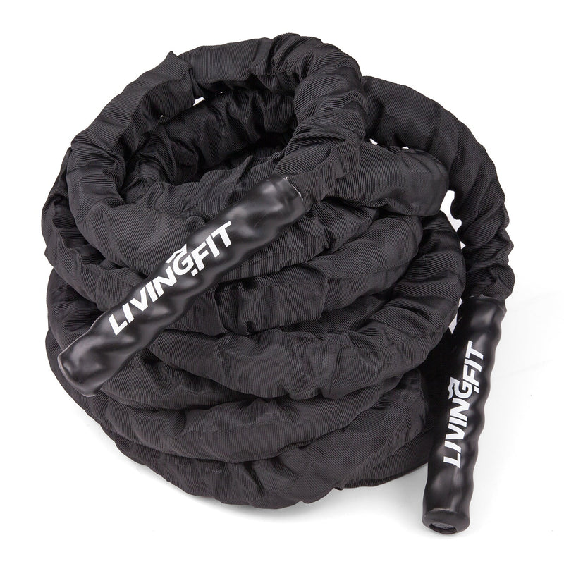Load image into Gallery viewer, Living.Fit - Battle Ropes - Canvas Covered - 1.5 Inch Diameter
