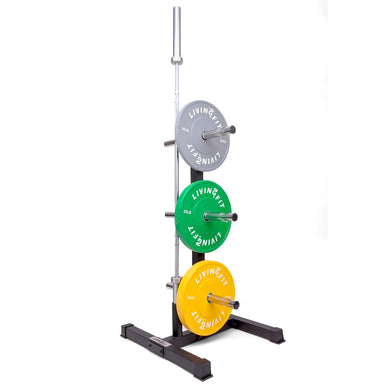 Living.Fit - Bumper Plate + Barbell Storage Rack